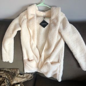 Size Small Fuzzy White Zaful Sweater